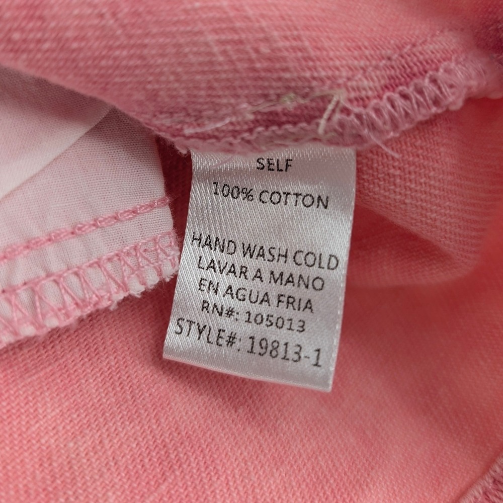 Savanna Jane Pink Denim Military Jacket Frog Closure Cotton Size M - Picture 7 of 7